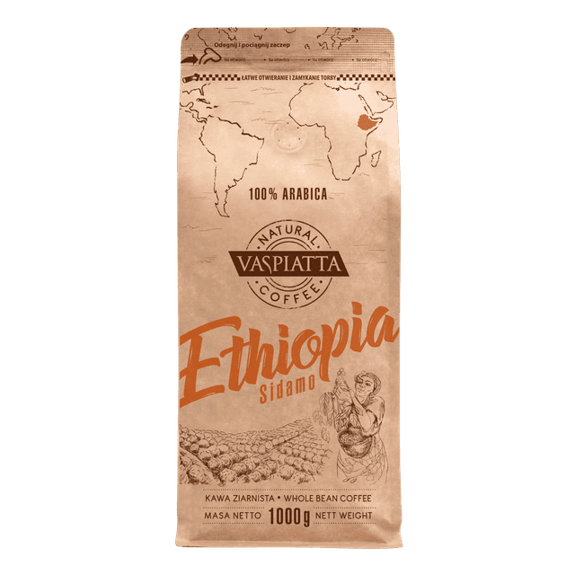 Kawa Ziarnista Vaspiatta Natural Ethiopia 1kg 